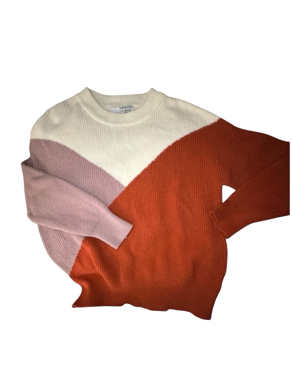 Sophie Rue Karmiti Diagonal Crew Neck Sweater